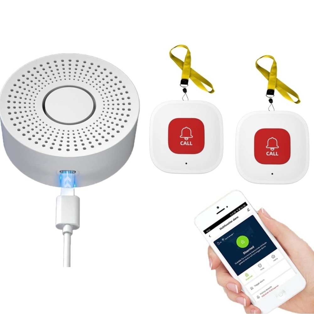 WiFi Smart Caregiver Pager Call Button Wireless Caregiver Alert System Emergency